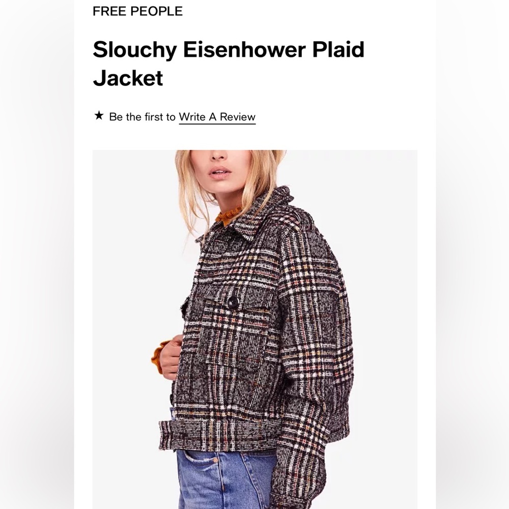Free People plaid jacket